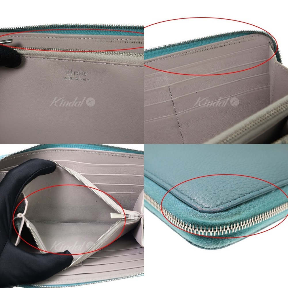 Celine Large Zip Multi-Function Long Wallet Blue - image 3